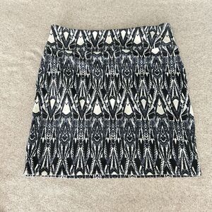 American Eagle Skirt Womens Medium All Over Print Geometric Blue White
